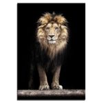 Tableau lion majestueux