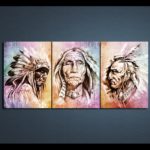 Tableau chef de tribu Amérindienne