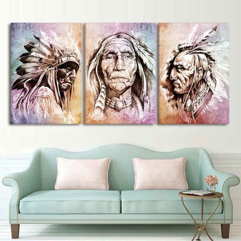 Quadro di capo tribale nativo americano • Tabloide IT