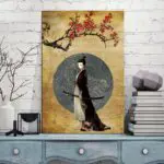 Tableau geisha sous un cerisier Tableau Japonais Tableau Monde