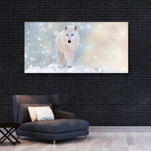 Tableau Loup dans la neige Tableau Animaux Tableau Loup
