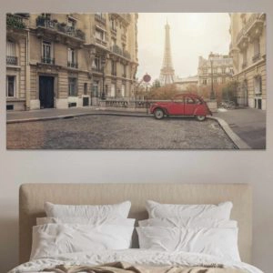 Tableau Tour Eiffel et Coccinelle rouge
