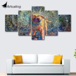 Tableau chiot éclaboussure de peinture