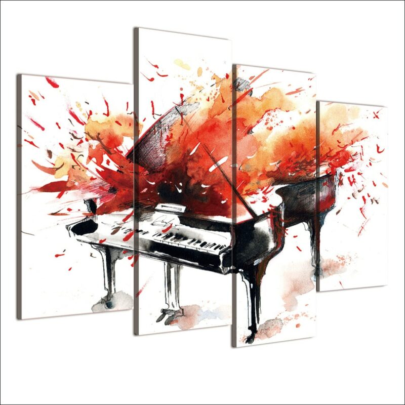 Tableau piano en éruption