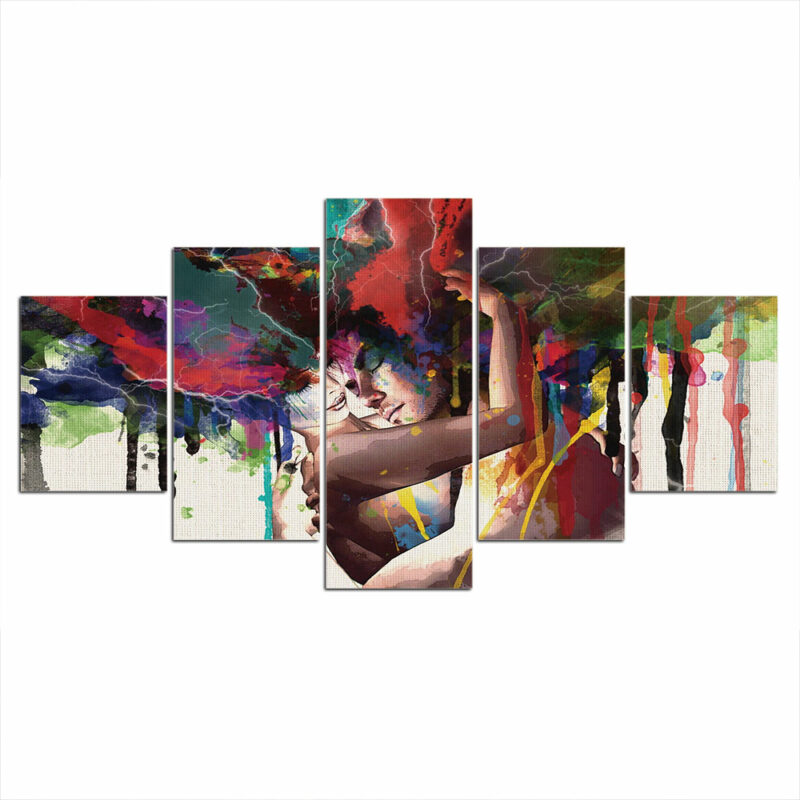 Tableau amoureux aquarelle