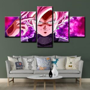 Affiche dragon ball en toile 5 panneaux
