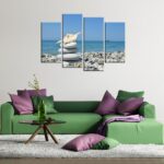 Galets et coquillages Tableau Galet Tableau Zen taille: S