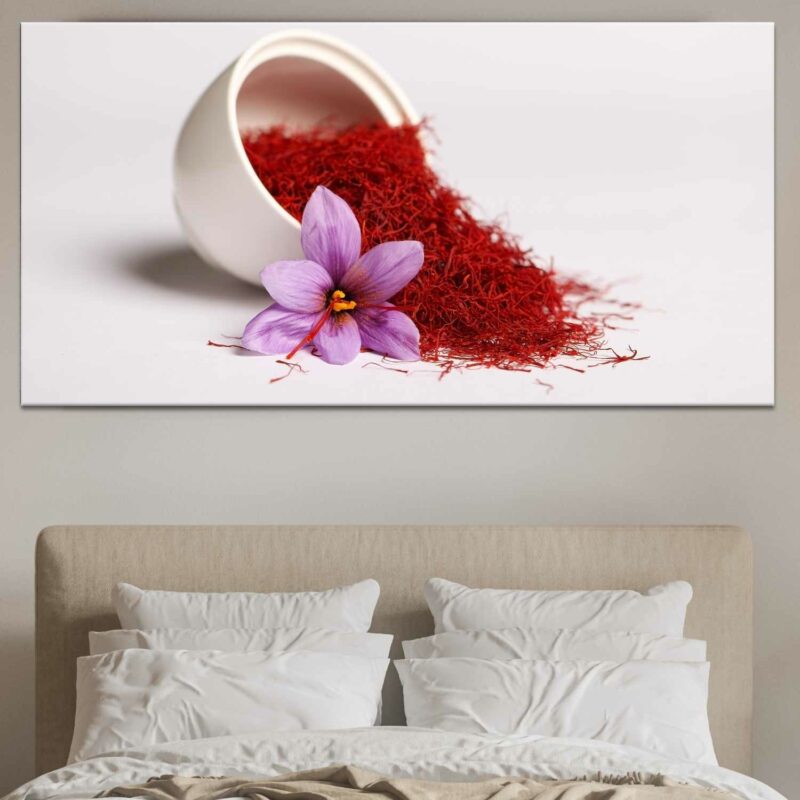Tableau Safran épice et fleur