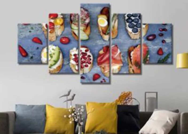 Tableau 6 toasts Tableau Cuisine Tableaux originaux taille: S