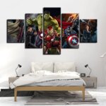 Tableau Avengers 5 pièces Tableau Marvel Tableau Geek