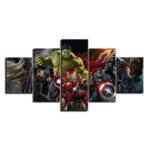 Tableau Avengers 5 pièces Tableau Marvel Tableau Geek