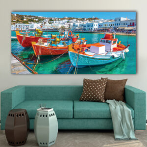 Tableau Bateaux en Grèce Tableau Bateau Tableaux originaux