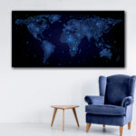Tableau Carte du monde des étoiles Tableau Carte du Monde Tableau Monde