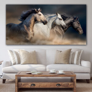 Tableau Chevaux galopant ensemble Tableau Animaux Tableau Cheval