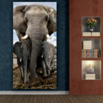 Tableau Famille d’éléphants Tableau Animaux Tableau Éléphant