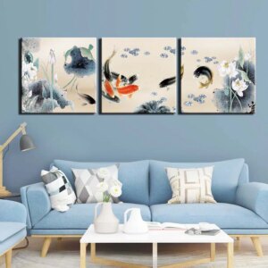Tableau Feng Shui & Carpes Koï