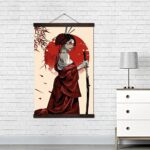 Tableau Geisha rouge
