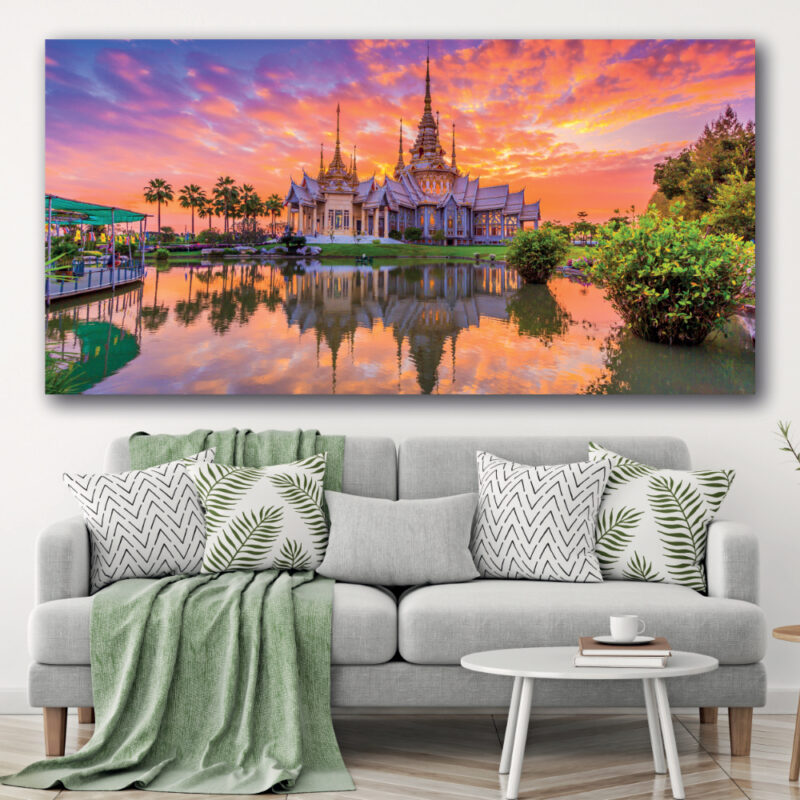 Tableau Grand temple Thaïlandais Tableau Monde Tableau Thaïlandais