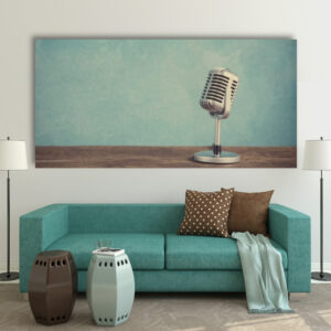Tableau Le microphone Tableau Vintage Tableaux originaux