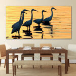 Tableau Les grues Tableau Animaux Tableau Oiseau