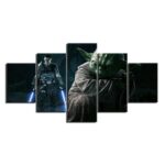 Tableau Maître Yoda au combat