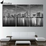 Tableau Miami noir et blanc