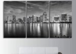 Tableau Miami noir et blanc