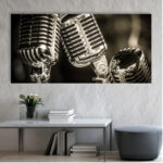 Tableau Microphone de studio Tableau Vintage