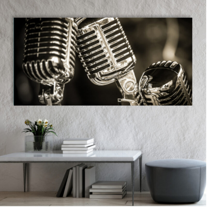 Tableau Microphone de studio Tableau Vintage
