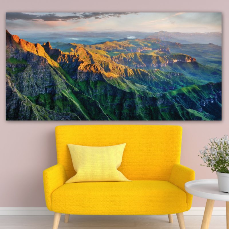 Tableau-Montagne-au-coucher-du-soleil-2 Tableau Montagne au coucher du soleil Tableau Montagne Tableau Nature