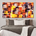 Tableau Motif abstrait orange Tableau Abstrait