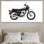 Tableau Moto Rétro Noire