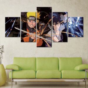 Tableau Naruto Uzumaki et Sasuke Uchiha