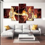 Tableau Naruto et Sasuke feu