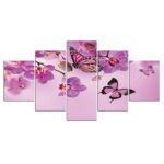 Tableau Papillons Rose