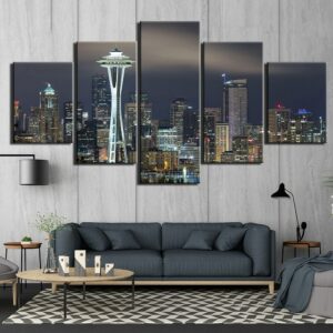 Tableau Seattle la nuit