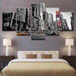 Tableau Time Square noir et blanc