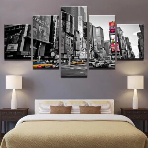 Tableau Time Square noir et blanc