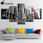 Tableau Time Square noir et blanc