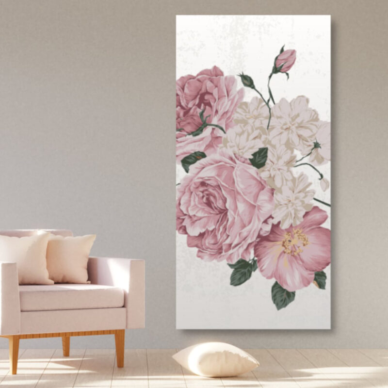 Tableau Vieille rose Tableau Vintage Tableau Fleur