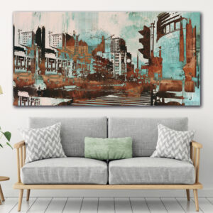 Tableau Ville abstraite Tableau Abstrait Tableau Ville