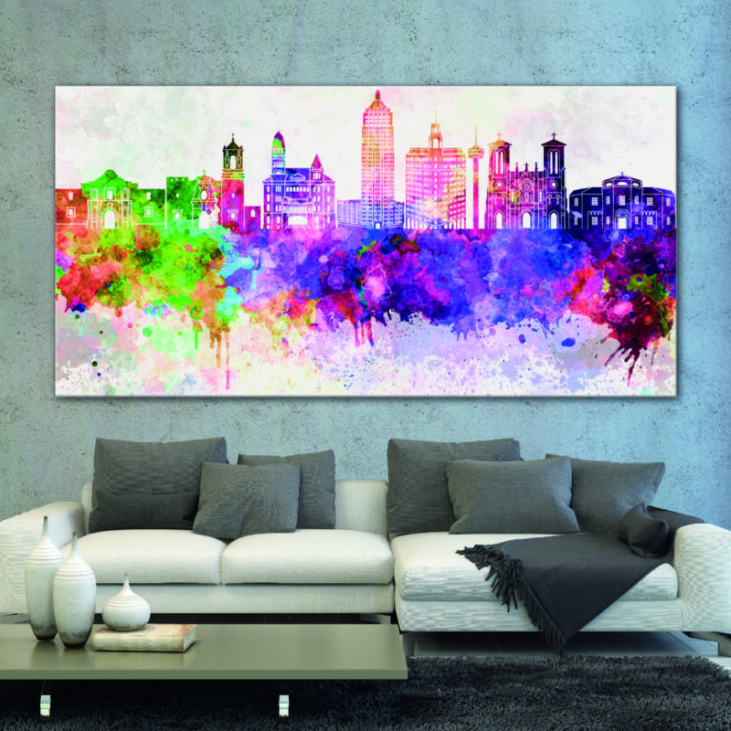 Tableau Ville en couleurs