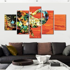 Tableau abstrait éléphant