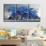 Tableau arbre bleu