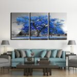 Tableau arbre bleu