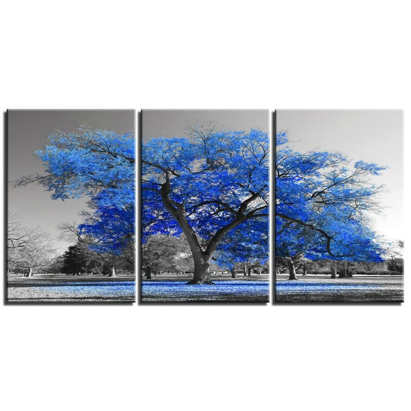 Tableau arbre bleu