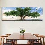 Tableau arbre et papillons
