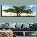 Tableau arbre et papillons