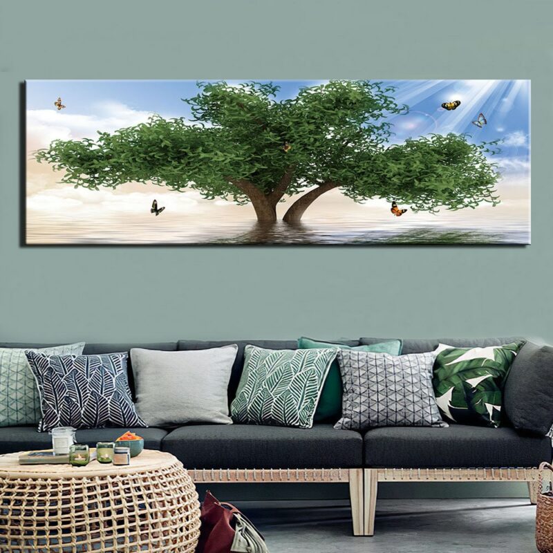 Tableau arbre et papillons