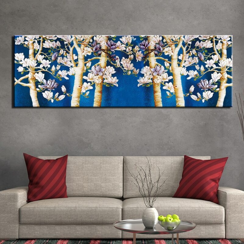 Tableau arbuste en fleur